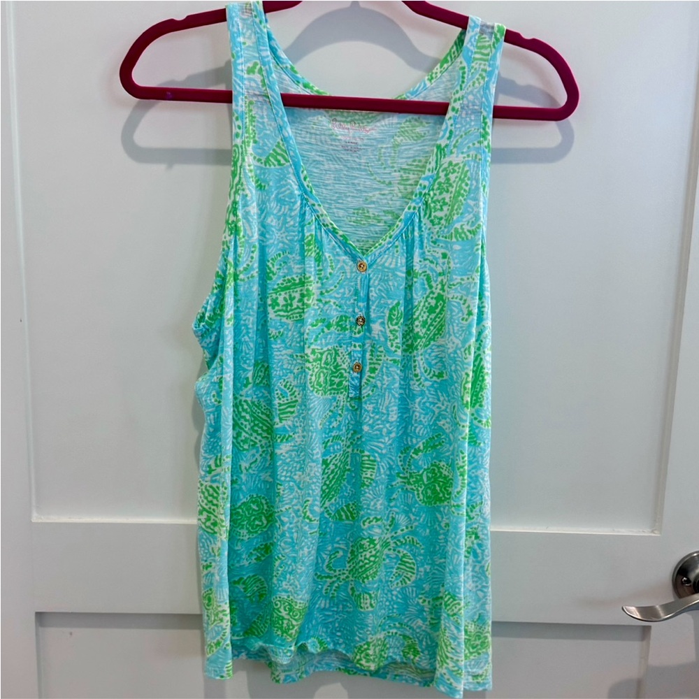 Lilly Pulitzer Hartley tank top in Get Crackin’- Large